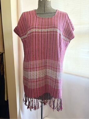 Vtg handwoven Mexican huipil tunic